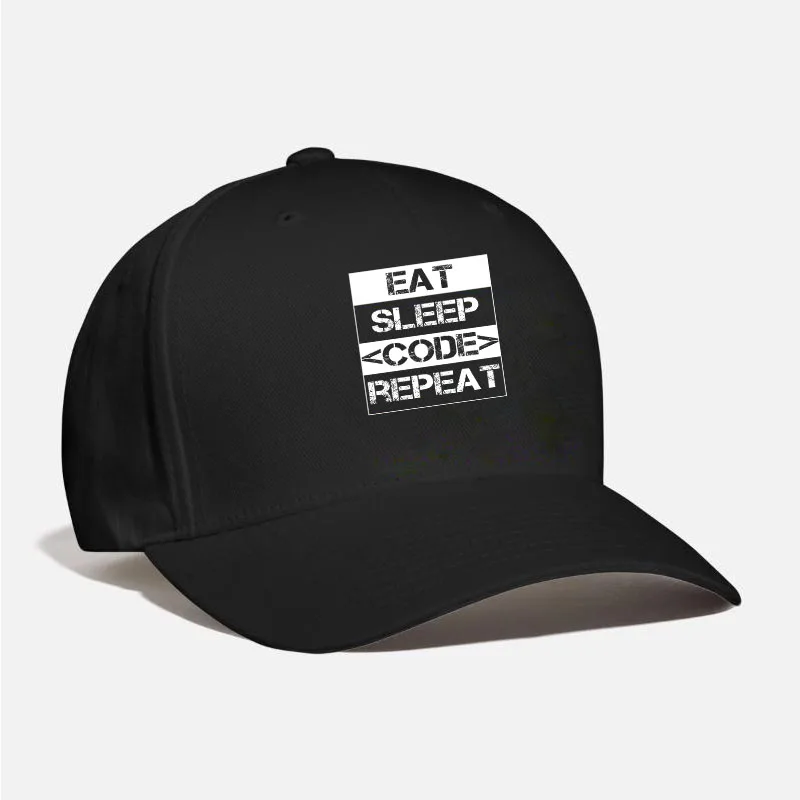 Funny Eat Sleep Code Repeat Computer Programmer Ge Baseball Cap