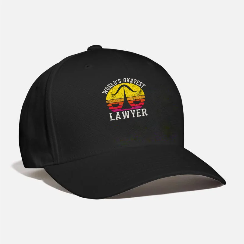 Vintage Retro World s Okayest Lawyer Funny Balance Baseball Cap