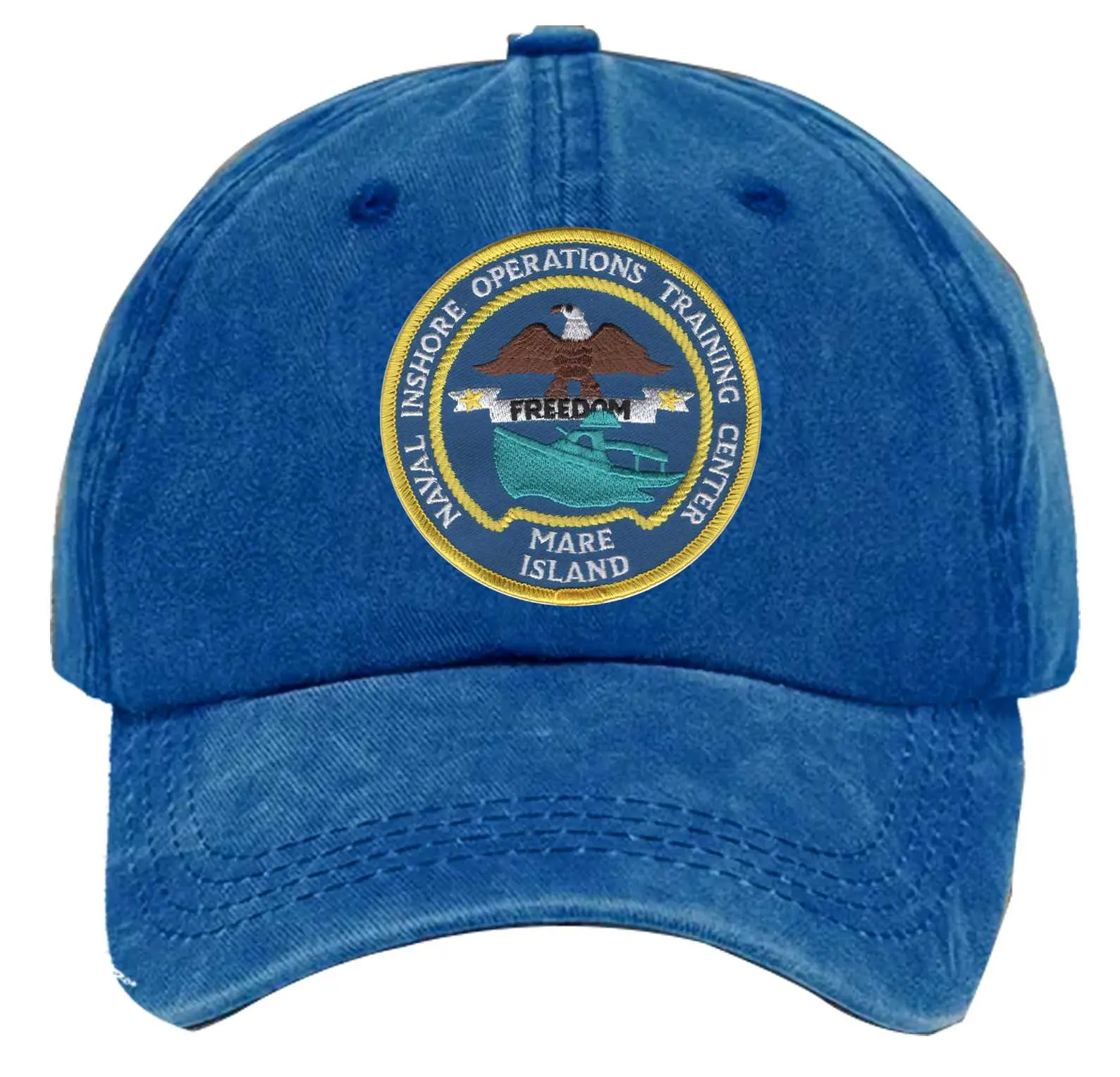 Inshore Operations Training Center Mare Island California Embroidered Patch Washed Baseball Hat