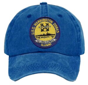 Uss Warrrington Dd 843 Destroyer Ship C Version Embroidered Patch Washed Baseball Hat