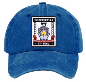 Uss Whipple Ff 1062 Frigate Ship Embroidered Patch Washed Baseball Hat