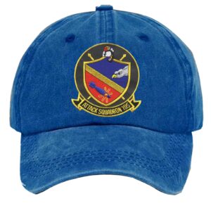 Va 195 Aviation Attack Squadron Embroidered Patch Washed Baseball Hat