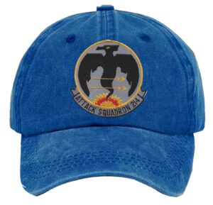 Va 214 Attack Squadron Embroidered Patch Washed Baseball Hat