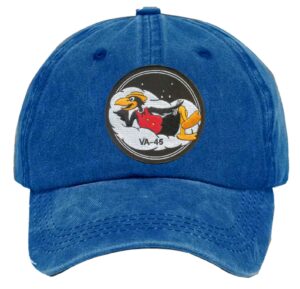 Va 45 Attack Squadron Forty Five Black Birds Embroidered Patch Washed Baseball Hat