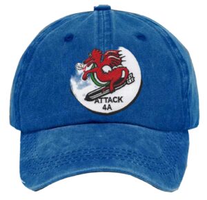 Va 4a Attack Squadron Embroidered Patch Washed Baseball Hat